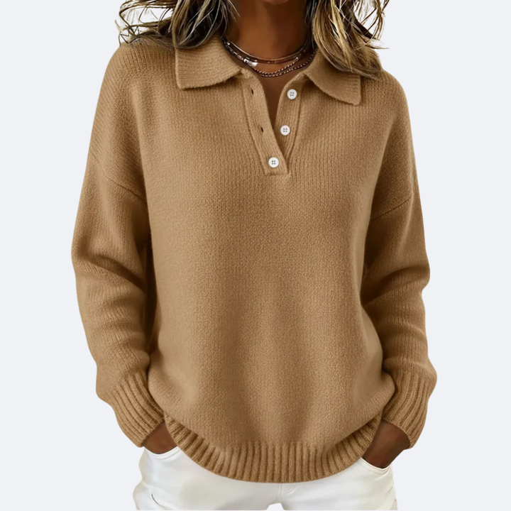 OLIVIA - Maglia Morbida con Colletto a Polo