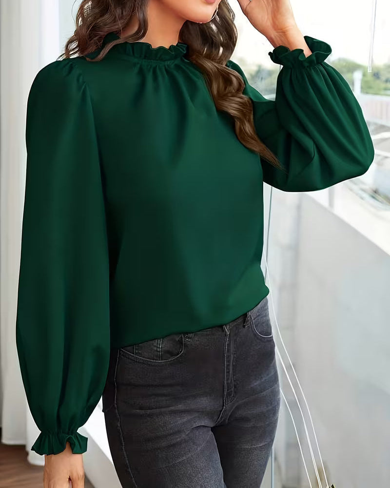 Viola | Blusa Elegante con Maniche a Sbuffo