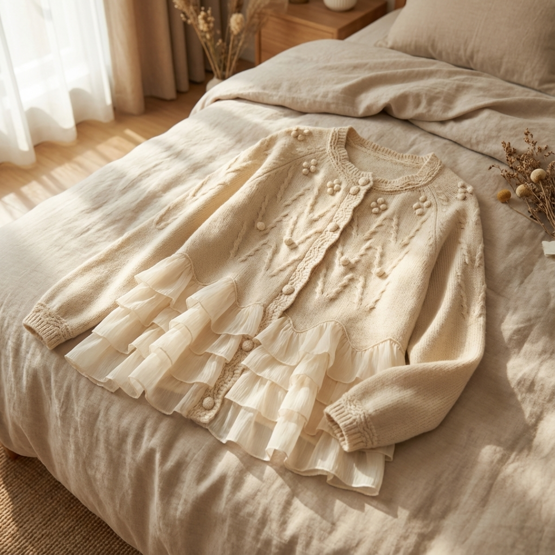 Valentina | Cardigan con Balze Elegante