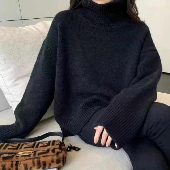 Maglione Morbido a Collo Alto per Donne